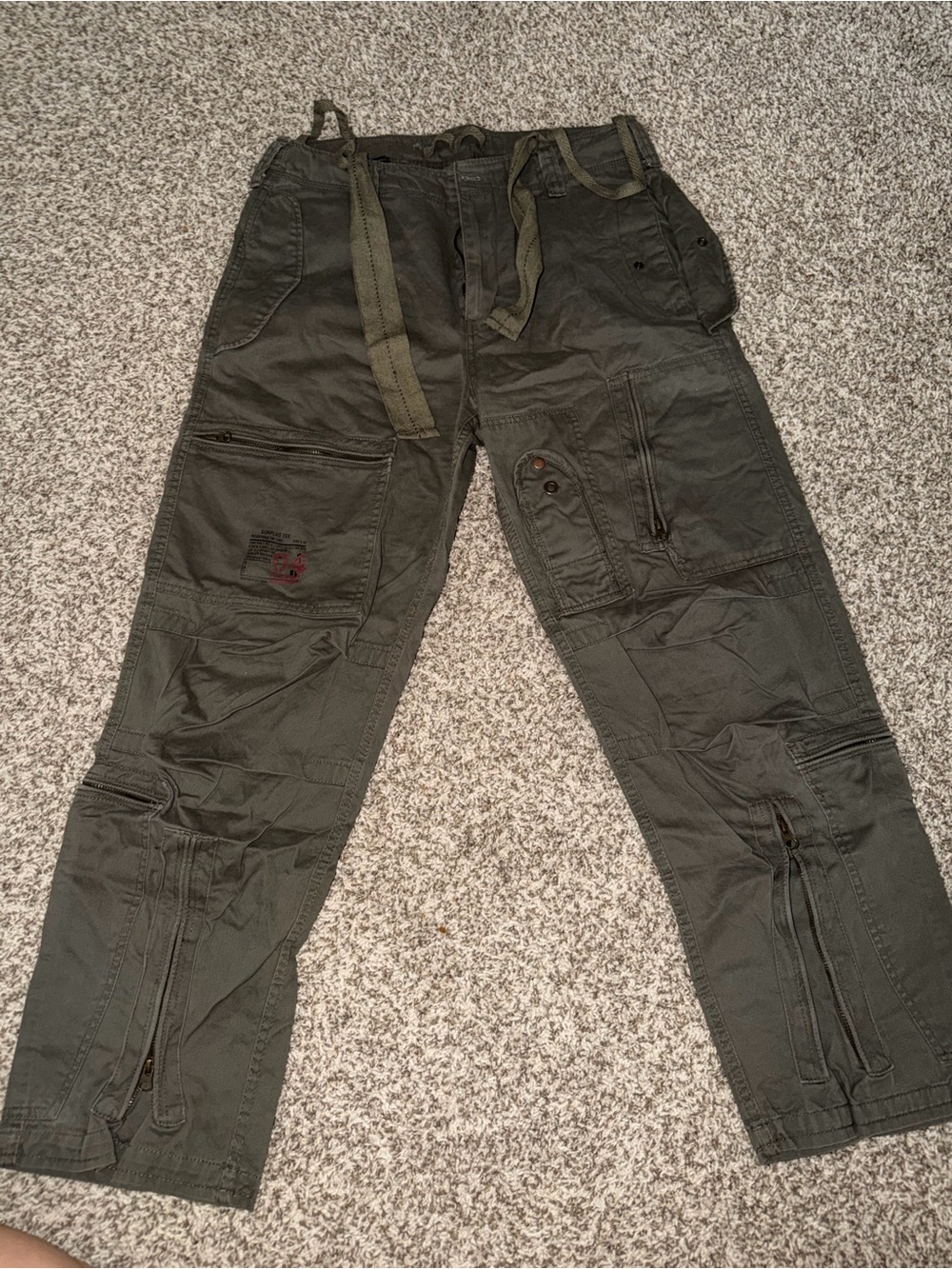 Womens Olive Green Cargo Pants Showing M But Fit Like A Womens Sz 10